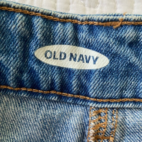 Old Navy Blue Denim Button Fly Mini Skirt Jean skirt, backyard bbq, vacation - Picture 3 of 11